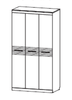 Шкаф №2/1 Сп/г Каталина д1200*г600*в2241 (шт овал, расп, 3 дв) от MEBSTILE.store